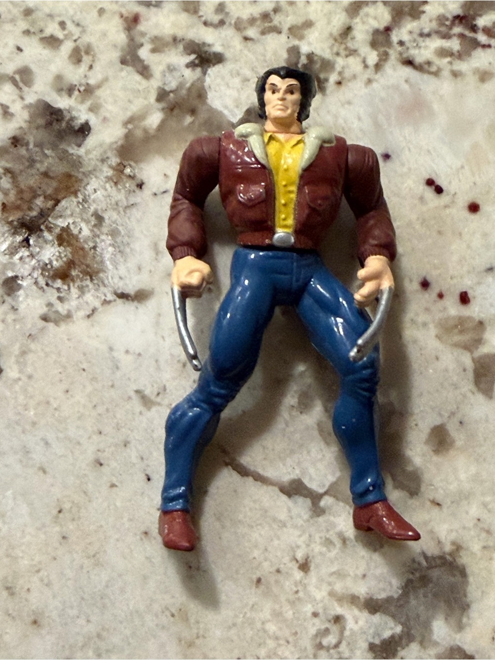WOLVERINE CIVILIAN TOYBIZ MARVEL ACTION FIGURE STEEL MINI FIGURE